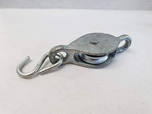 GREEN COUNTY HARDWARE GCH Heavy Duty Galvanised Complete washing line set up, PULLEY CLEAT HOOK & EYE - Image 4