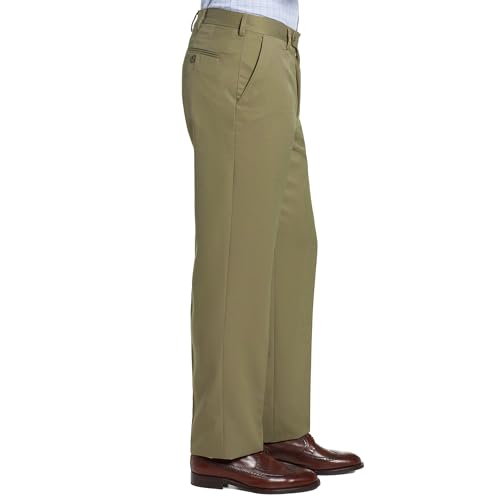 Image of Men's Cozy Hidden Expandable Waist Dress Pants | Premium Stretch Texture Weave Work to Weekend Pants