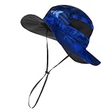 KastKing Sol Armis UPF 50 Boonie Hat - Sun Protection Hat, Fishing Hat, Beach & Hiking Hat, Paddling,Prym1 Turquoise Fizz Fade