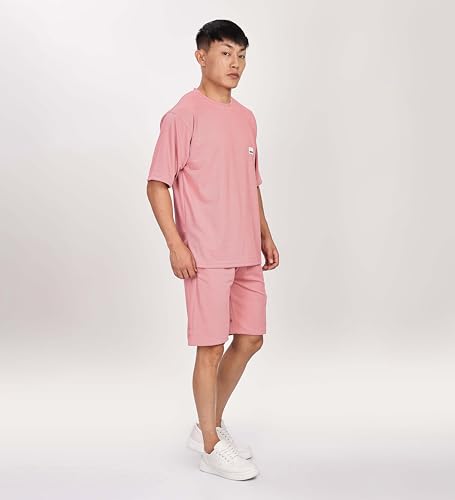 Image of SHODOX Men's Solid Relaxed Fit T Shirt and Shorts Set | Casual Summer Wear | Comfortable Stylish Outfit for Men