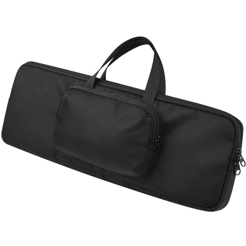 CaSZLUTION Travel Carrying Case for Logitech MX Keys S/Logitech MX Keys Advanced Wireless Illuminated Keyboard, Nylon Protective Storage Bag for MX Keys Keyboard, Black