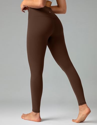 Colorfulkoala Women's Dreamlux High Waisted Workout Leggings 28'' Inseam Yoga Pants(S, Roasted Chestnut) - Thumbnail 2