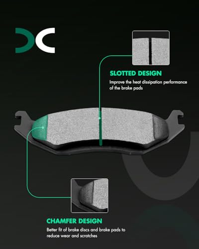 Image of SCITOO Rear Brake Kits Slotted Brakes Rotor Brakes Pads:53006;D967