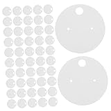 Operitacx Tarjetas para Pendientes de Papel Kraft Color Crema 4 Cm, Pack Bolsa Opp, Soporte Práctico para Exhibir y Empaquetar Joyas, Adecuado para Artesanía y Venta de Bisutería