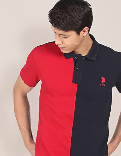 Image of U.S. POLO ASSN. Slim Fit Polo T Shirts for Men - 100% Cotton, Half Sleeves Mens Tshirt