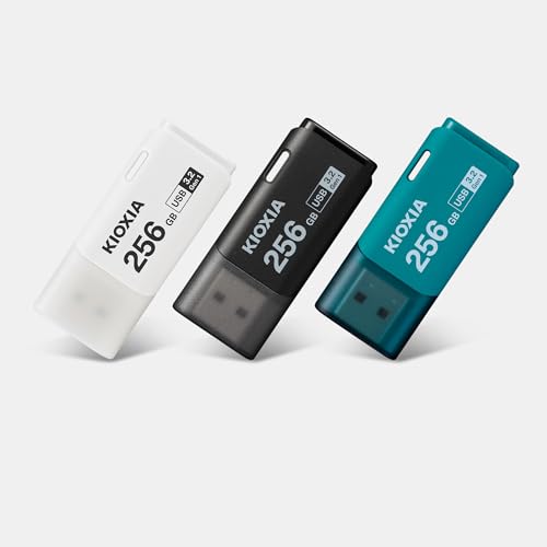 Image of KIOXIA TransMemory U301 256GB USB 3.2 Gen 1 Flash Drive - High-Speed, Compact, Portable Storage Solution with 5-Year Warranty (Blue)