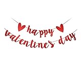 SEWACC 1個 バレンタインデーの引き旗 decoraciones para salas de casa バレンタインハートバナー vintage パーティーハンギングバナー