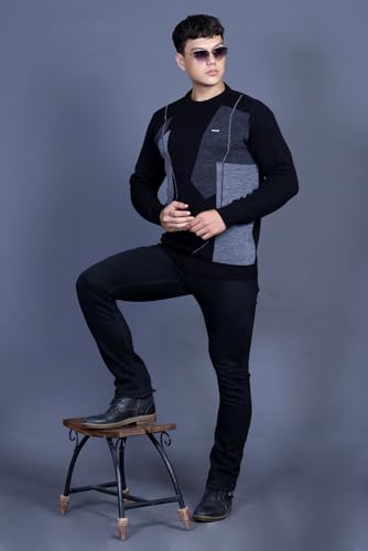 Image of GODFREY Full Sleeve Woolen Sweater for Man Winter Wear - Round Neck Pullover Regular Fit