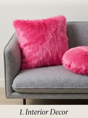 Image of Prokart Soft Faux Fur Fabric Cloth - 60 Inch Wide Pana | Fur Fabric Decorative Cloth for Crafting Soft Toys, Fancy Dress, Baby Photoshoot, Wedding Mandap & Party Decor (Dark Pink, 3 Mtr)