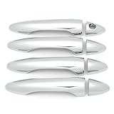 Compatible with Kia Cerato Forte K3 2013-2017 Car Carbon Fiber Style Exterior Door Handle Moulding Cover Trim Sticker Decor(ChromeStyle A Type)