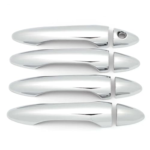 Compatible with Kia Cerato Forte K3 2013-2017 Car Carbon Fiber Style Exterior Door Handle Moulding Cover Trim Sticker Decor(ChromeStyle A Type)