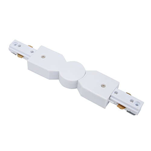 IIVVERR Track Connector 3-Wire Rail Joiner Light Mounted Fitting White (Conector de pista 3-Wire Joiner Montado Fitting White