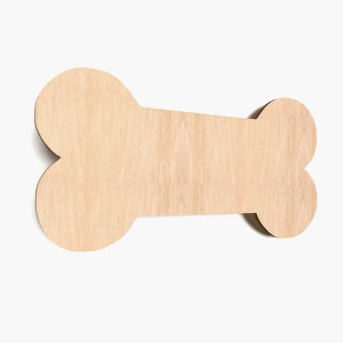 DecoCraft, 5 targhette in legno a forma di osso di...