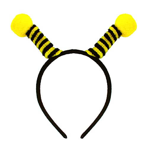 Oblique Unique Haarreifen Biene Hummel Haarreifen mit Bommeln für Karneval Fasching Motto Party zum Verkleiden Gelb Schwarz
