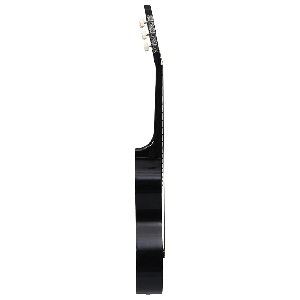 8-tlg. Konzertgitarre 3/4 Starter-set Akustische Klassikgitarren Akustikgitarre Westerngitarre Akustikgitarren für Erwachsene Kinder Anfänger, 36" Schwarz