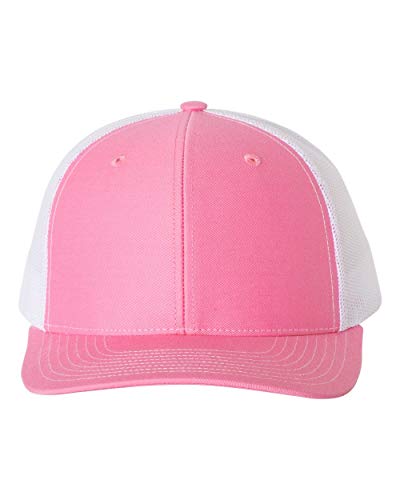 RICHARDSON Cap Adult Unisex 112 Mesh Back Adjustable Caps Hot Pink/White