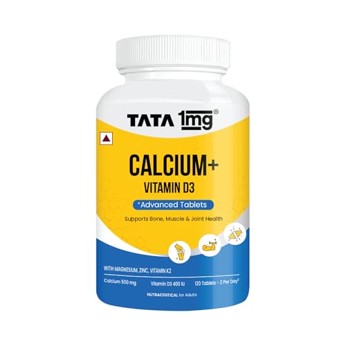 Tata 1mg Calcium + Vitamin D3, Zinc, Magnesium and Alfalfa Tablet...