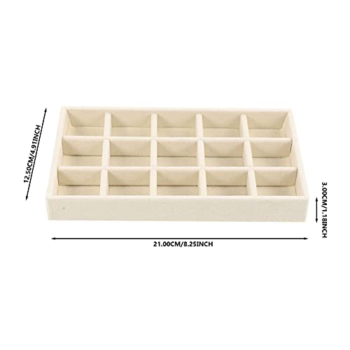 ULTECHNOVO 4Pcs Empilhável Bandejas de Jóias Organizador de Jóias Mostrar Vitrine Bandeja Organizado
