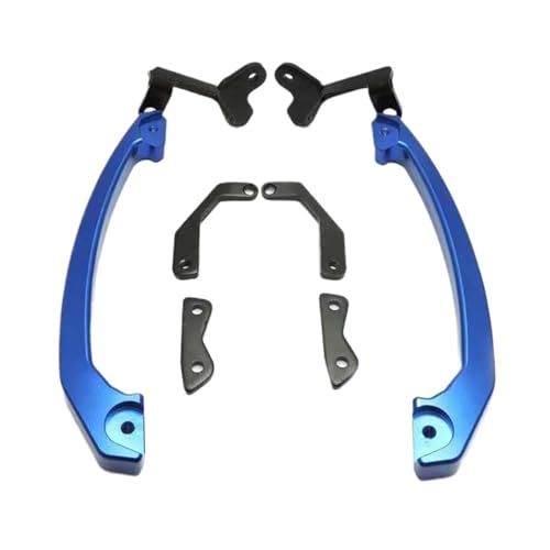 Accoudoir passager arrière de moto bleu pour balades en duo sur MT07 FZ07