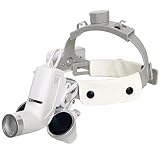 Stirnband Dentallupe mit Licht, 2.5X/3.5X Zahnbrille, mit fortschrittlichem Kühldesign, für Zahnforschung, Labor(2,5X)