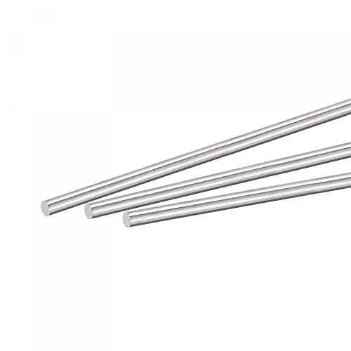 sourcing map Aluminio Sólido Redondo Varilla 2mm Diámetro 350mm Longitud Torno Barra Culata para Bricolaje Artesanal Paquete de 15uds