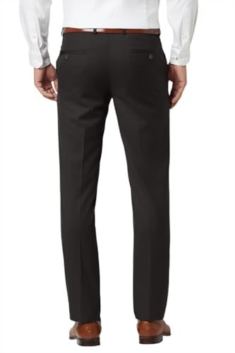 Image of Van Heusen Mid Rise Solid Formal Trouser for Men|Slim Fit |Plain Formal Pants |Flexible Waistband |Stretchable Pants |