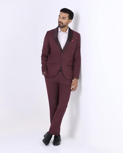 Image of Blackberrys Men's Wine Solid Suits