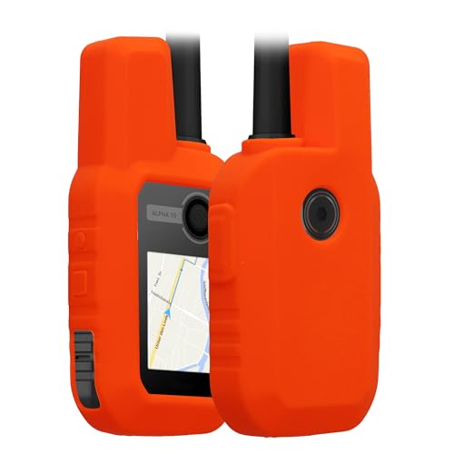 kwmobile Étui Compatible avec Garmin Alpha 10 - Housse de Protection en Silicone pour Navigateur GPS Pédestre - Orange