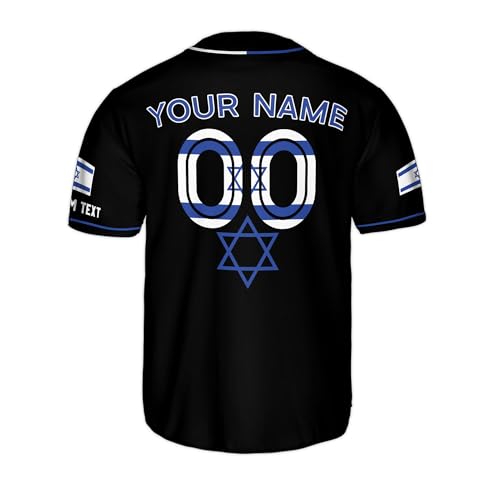Camiseta personalizada de béisbol Israel para hombre, jersey Israel para hombre, jersey de fútbol Israel, jersey de béisbol Israel miniatura 6