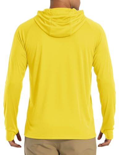 Image of MAGCOMSEN Men's Hooded UPF 50+ Sun Protection T Shirts Long Sleeve Athletic Fishing Shirts Rash Guards
