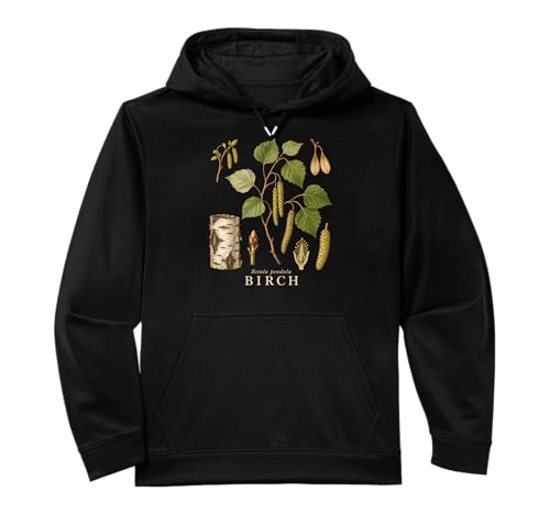 Birch Botanical Tree Vintage Style Performance Hoodie