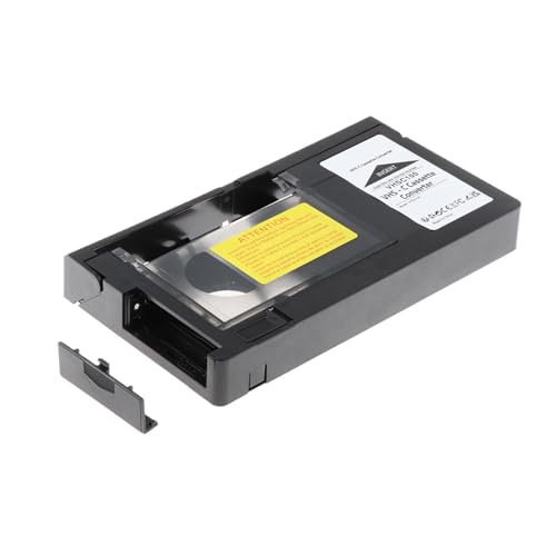 BaotyJie VHS C adaptador de casete convertidor de cinta, convertidor de lector de cinta portátil para casetes VHS, conversión VHS a digital