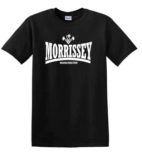 Revolutionary Tees Morrissey The Smiths Manchester Daffodils Icon T-shirt en coton épais, Noir , M