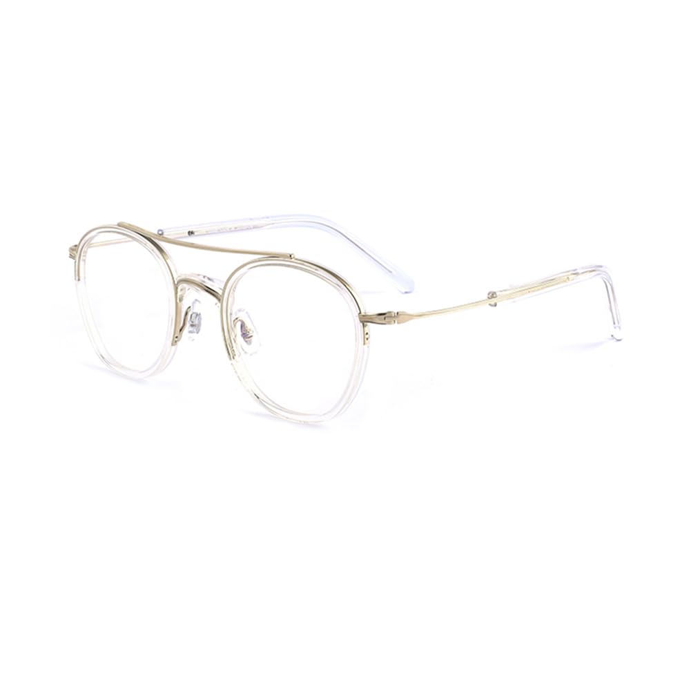 JIETIAN Vintage Titanio Puro Smart Zoom HD Anti Luz Azul Gafas de Lectura, 1.56 Lente de Lupa de Resina Asférica,01,+1.5