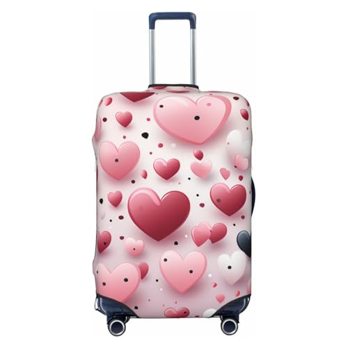 Luggage Cover for Travel Elastic Suitcase Cover Heart Shaped Pattern Luggage Covers Fashion Suitcase Protector Thickened Baggage Cover Dustproof Suitcase Sleeve Fits 18-32 Inch Luggage