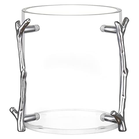 Netilat Yadayim Washing Cup - 5" Acrylic Judaica Hand Wash Cup Negel Vasser with Dual Handles - Modern and Elegant Design (Silver) Cover