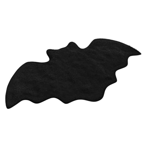 WITTIZA Bat Bath Mat - Black Gothic Bathroom Rug Non-Slip Quick Dry Microfiber Soft Plush for Halloween Decor & Goth Home Machine Washable 36 x 20