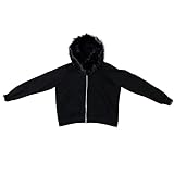 RSGMU Fur Hood Jacket Men Hoodie Zip Up Y2k Zip Up Hoodie Fur Hooded Jacket Warm Winter Coat for Men with Hood Collar (Black,Medium)