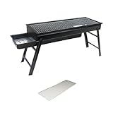 Griglie a Carbone di qualità Portatile Hibachi BBQ spiedini di Agnello Pieghevoli griglia per Barbecue da Campeggio per Giardino Cortile Festa Picnic Viaggio Cucina,A immagine