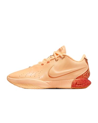 NIKE Lebron XXI Basketball Shoes (FV2345-800, Melon Tint/Metallic Red Bronze/Monarch) Size 8.5