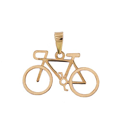 PRIORITY Colgante Bicicleta en Oro 18K Colgante Bicicleta, Colgante en Oro, Colgante Oro 18k, Colgante de Mujer, Colgante de niña, Colgante Deporte, Colgante en Tendencia, Colgante de Moda