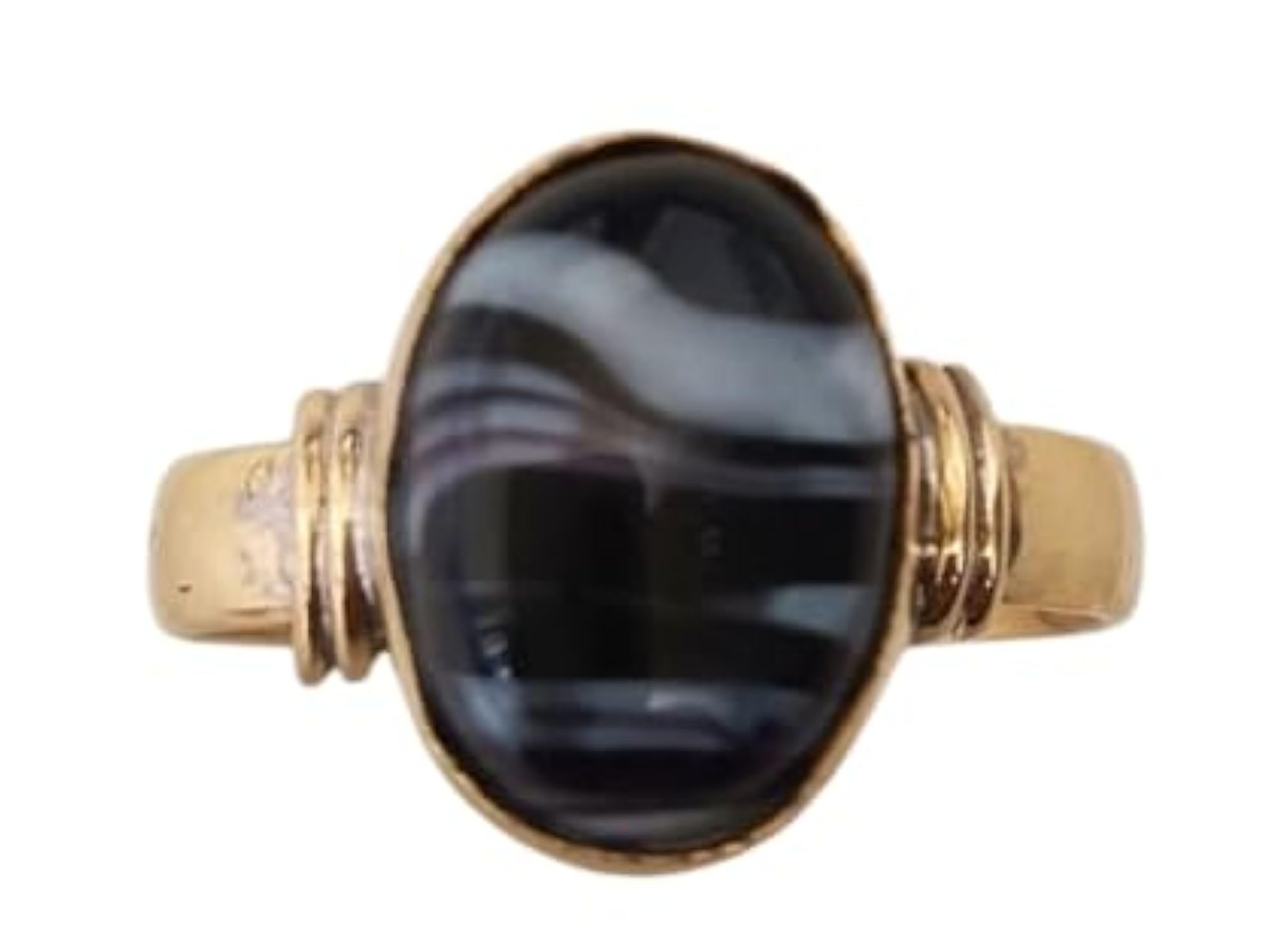 Men's 10.25 Ratti Sulemani Hakik Agate Ring with Lab Certificate