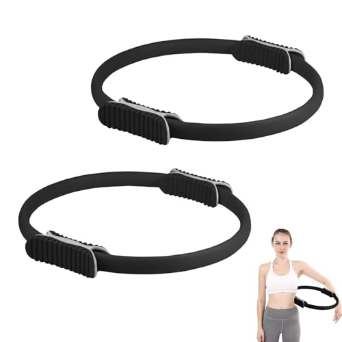 MAGIC SELECT 2X Aro de Pilates para Entrenamiento - Anillo de Yoga con Doble Asa – Círculo Pilates Fitness de Resistencia y Flexibilidad - Aro mágico para piernas y Brazos.