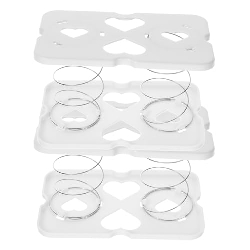 minkissy Soporte para Caja de Pañuelos Resorte Blanco Abs, 2 Piezas, Soporte Estable y Seguro para Dispensador Reutilizable en Baño o Cocina