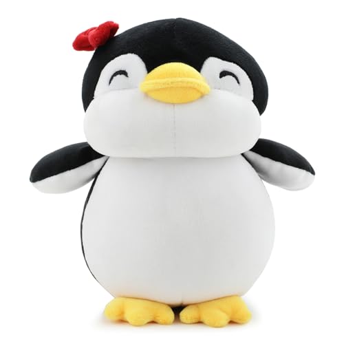 Image of Red Bow Penguine Soft Toy for Kids Stuffed Soft Toy with Cute Hug-Friendly Plush for Babies, Toddlers & Children Safe, Lightweight & Easy to Clean (25CM)