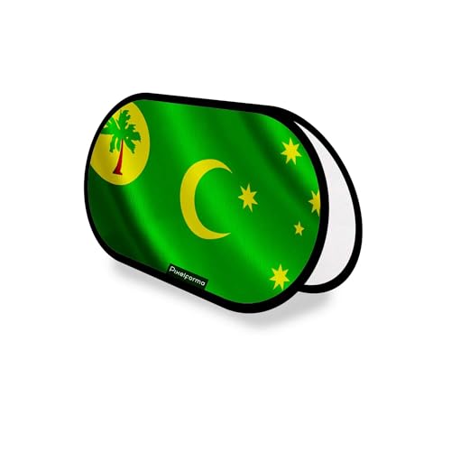 Drapeau îles Cocos de prestige 70x120cm en polyester robuste pour mât publicitaire ovale