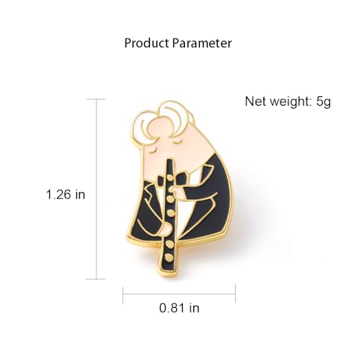 Image of Musical Enamel Pin Music Brooch Music Badge for Backpack Clothing Hat Decoration