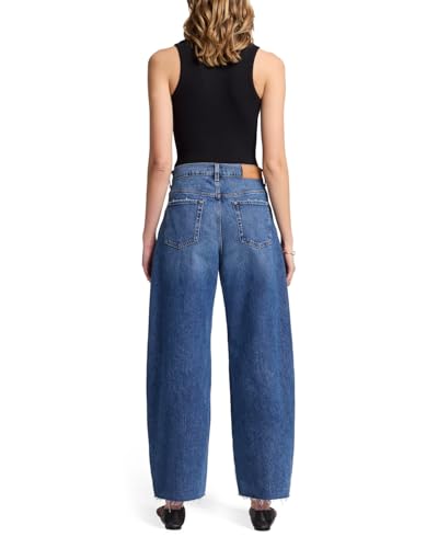 7 For All Mankind Women's Dojo Tailorless Mid-Rise Full Length Wide Leg Jeans4