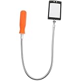 NOLITOY Inspektionsspiegel mit Led-beleuchtung für Fahrzeuguntersuchungen Schwenkbarer Spiegel mit Teleskopgriff zur Prüfung von Fahrzeugkleinteilen im Unterbodenbereich