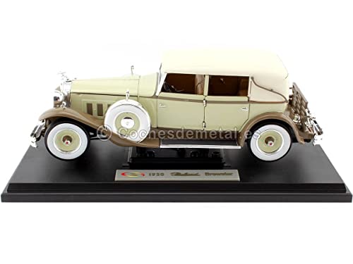 Modelo 1930 Packard Brewster 1:18 Diecast Tan y Café miniatura 6
